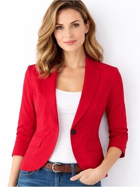 Express Red One Button Blazer Women’s Size 4